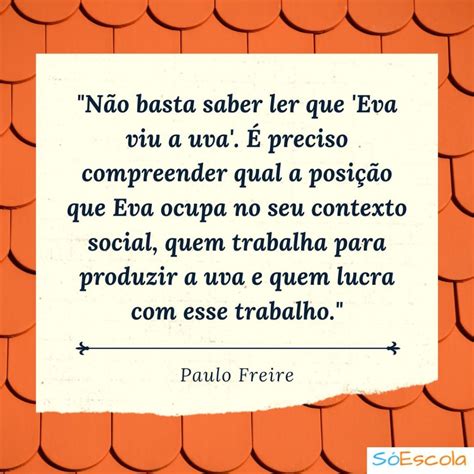 Frase Sobre Leitura Paulo Freire