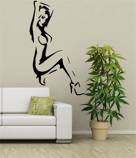 Sexy Naked Lady Silhouette Vinyl Art Decal Wall Stickers Store UK