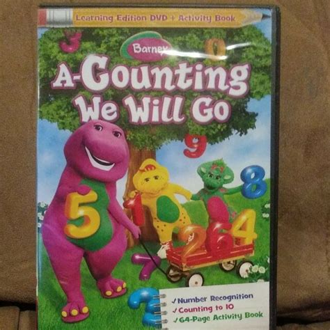 Barney A Counting We Will Go Dvd 2010 With Activity Book For Sale