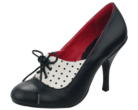 T.U.K. Shoes A8539L black & white polka dot bombshell heels | Stiletto heels, Heels, Black shoes