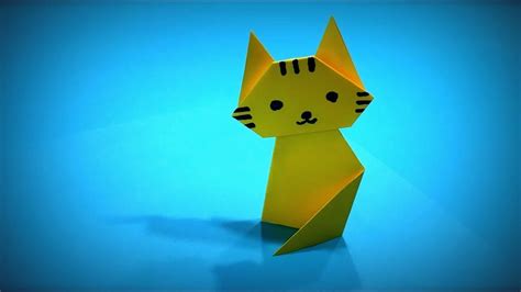 Origami Animals How To Make A Very Cute Paper Cat Diy Easy Origami