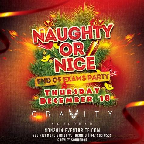 Naughty Or Nice End Of Exams Party