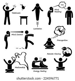 Psychic Power Sixth Sense Stick Figure Stock Illustration 224596771