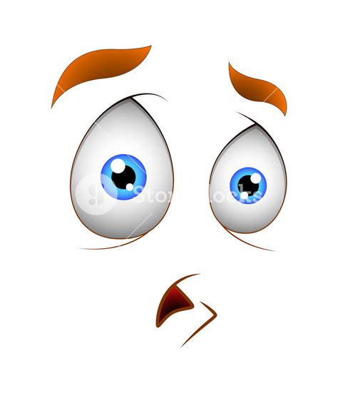 Shocked Cartoon Face Vector Expression Royalty Free Stock Image