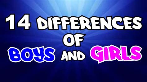 14 Differences Of Boys And Girls Part 1 Youtube