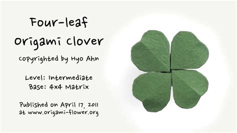 Introducing A Saint Patricks Day Origami Shamrock Four Leaf Clover