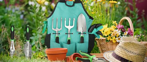 Glaric Gardening Tool Set 10 Pcs Aluminum Garden Hand Tools Set Heavy Duty With