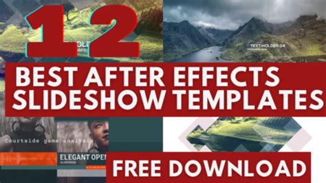 12 Best After Effects Slideshow Templates Free