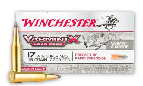 Winchester Super X Ammunition 17 Winchester Super Mag 15 Grain