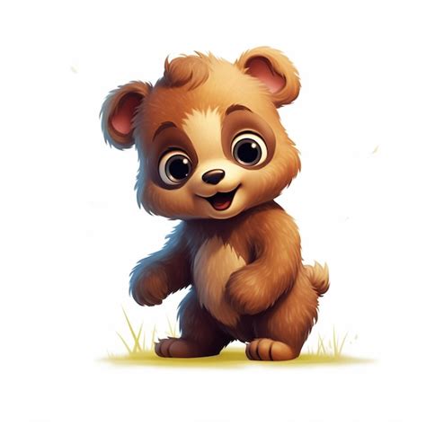 Premium Ai Image Cartoon Bear With Big Eyes And A Big Smile On His