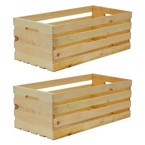 Crates And Pallet 27 In X 125 In X 95 In X Large Wood Crate 2 Pack