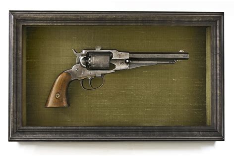 Antique Remington Revolver Model 1858 Custom Built Shadow Box With