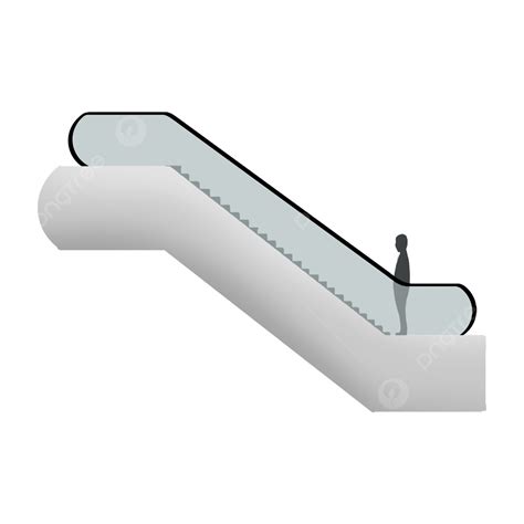 Diseño Simple De La Vista Lateral De La Escalera Mecánica Moderna Png Moderno Escalera