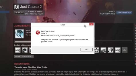 How To Fix Just Cause 2 Fatal Directx Error Code 3 Youtube