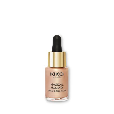 Liquid Face Highlighter With Radiant Metallic Finish Magical Holiday Highlighting Drops Kiko