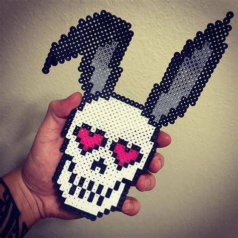 Perler caps beads mini beads pegboards activity kits idea books. Heart-eyed Bunny Skull by chillyconcarnage | Perler beads ...