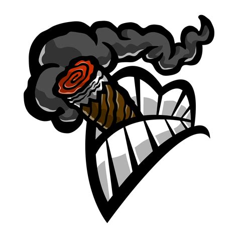 Cigar Smoking Mouth Teeth Vector Icon 552980 Vector Art At Vecteezy