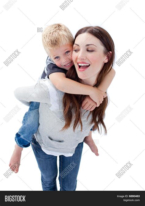 Joyful Mother Giving Image And Photo Free Trial Bigstock