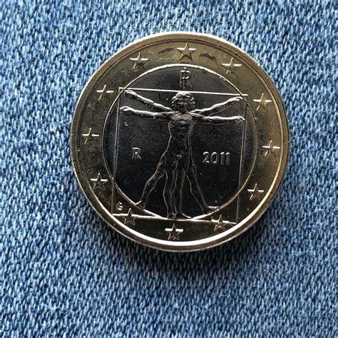 Coin 1 Euro Italy 2011 Italia Leonardo Da Vinci Etsy