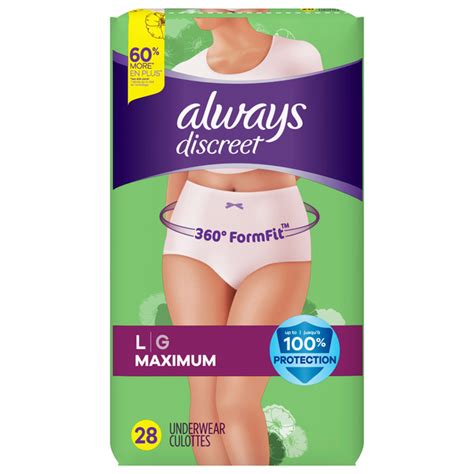 Save On Always Women S Discreet Boutique Incontinence Underwear Maximum L Order Online Delivery