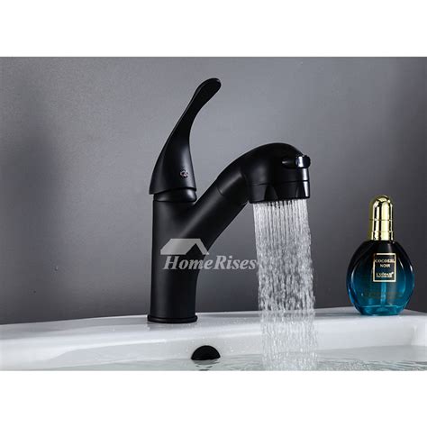 These single handle black basin faucet can help in your quest of adding elegance and glamor to your kitchen or bathroom. Pull Out Bathroom Faucet Black Oil-Rubbed Bronze Vessel ...