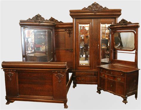 Bargain Johns Antiques Antique Victorian Oak Bedroom Set 4 Piece