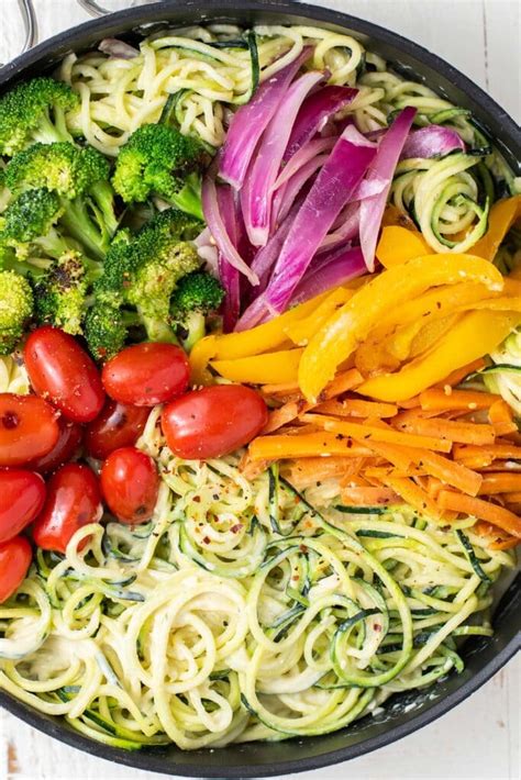 Olive garden patrons now can choose an entree comprised of a bowl of what the chain is calling zoodles. the dishes debuted this past week at the restaurant. Zoodles Primavera - Sunkissed Kitchen