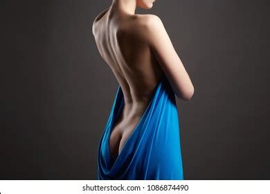 Beautiful Female Back Booty Nude Woman Stock Photo 1086874490