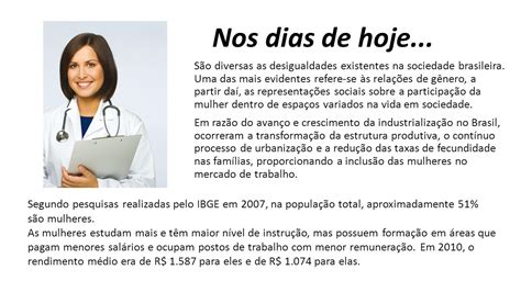 Participação Feminina No Mercado De Trabalho Redação