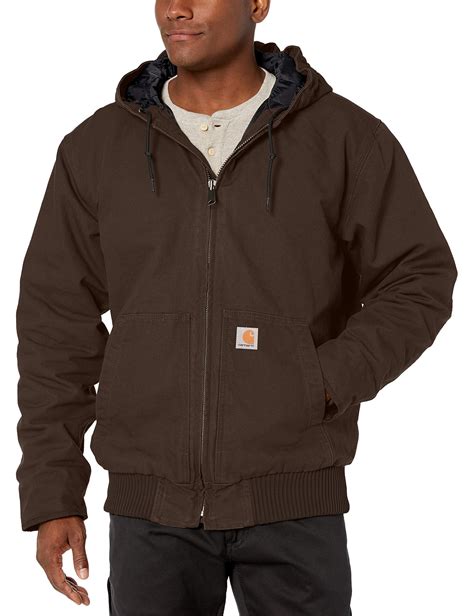 Carhartt Cotton Active Jacket J130 In Dark Brown Brown For Men Lyst