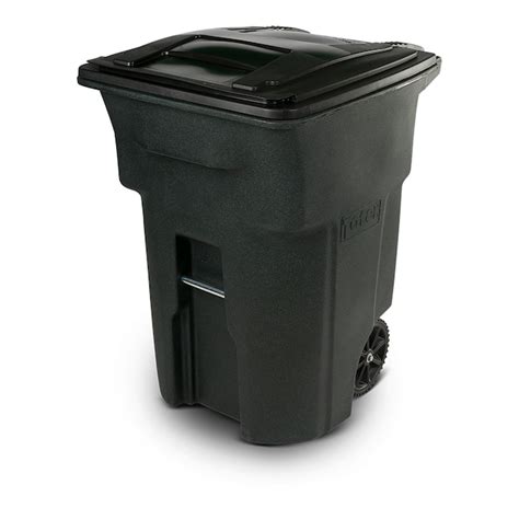 Toter 96 Gallons Greenstone Plastic Wheeled Outdoor Trash Can With Lid