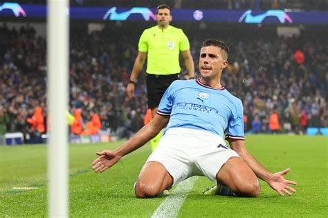 Man City Star Rodri Scores First Champions League Goal In Style With