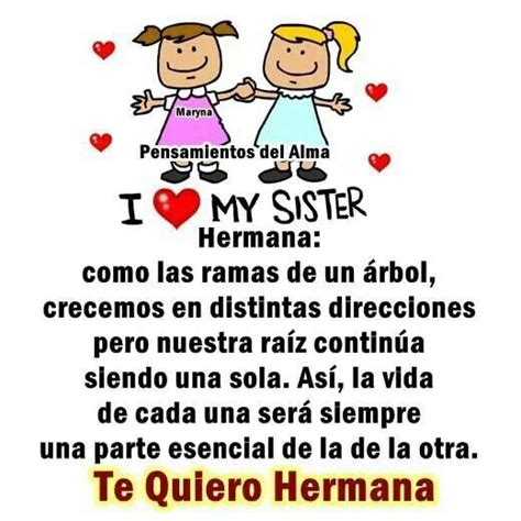 Amo ♥a Mi Hermana Thoughts Quotes Little Sisters Brother