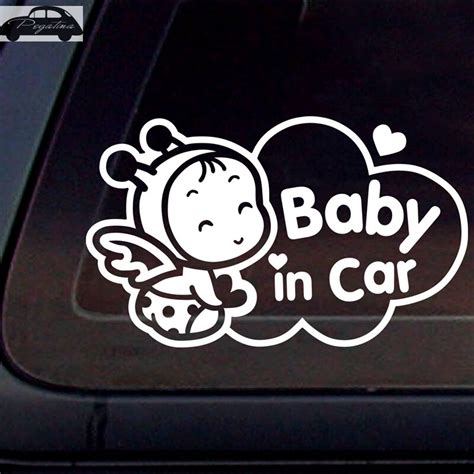 Pegatina Baby In Car Waving Baby On Board Safety Sign Cute Car Decal