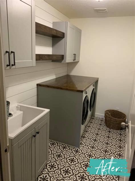 farmhouse laundry room makeover before and after the happy farmhouse