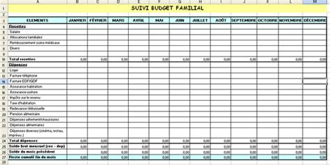 Modele Tableau Recettes Depenses Excel Gratuit