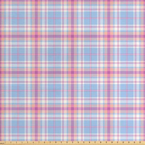 Pastel Fabric By The Yard Old Fashioned Retro Style Classical
