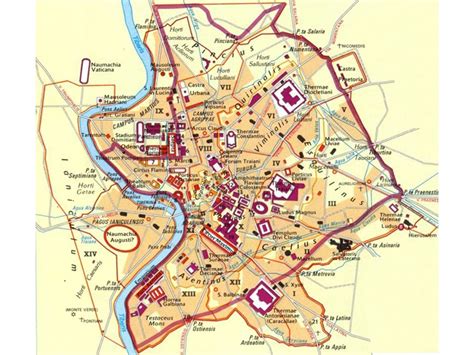 Viaje De Estudios A Italia 2011 Mapa De La Ciudad De Roma