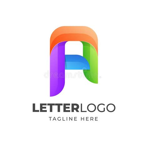 Colorful Letter A Modern Logo Design Stock Vector Illustration Of
