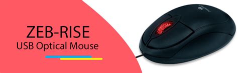 buy zebronics zeb rise black wired optical mouse with 3 buttons online in india at best prices
