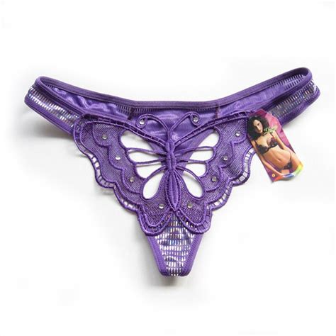 women s sexy butterfly panties hollow out butterfly embroidery g string thong lingerie underwea