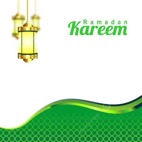 รูปพื้นหลังโปร่งใสอิสลามสีเขียวพร้อมโคมไฟ Png เดือนรอมฎอน Ramadhan
