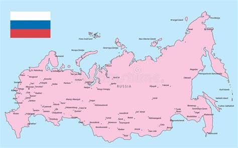 De Kaart Van Rusland Vector Illustratie Illustratie Bestaande Uit