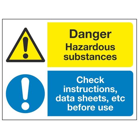 Danger Hazardous Substances Check Instructions Data Sheets Etc Before