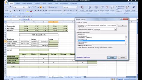 Funciones Estadísticas En Excel Youtube