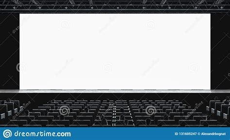 Download Cinema Hall With Auditorium Watching Movie On Blank Screen ...