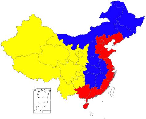 Map Of Chinas 31 Provinces By Region Eastern Central Download
