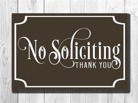 No Soliciting Sign Classic Style Aluminum By Classicmetalsigns