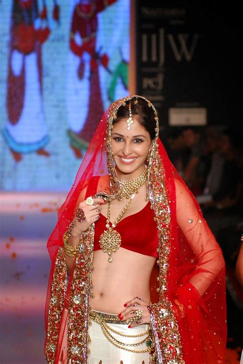 Fighting The Darkness Pooja Chopra Sexiest Navel And Cleavage Show In A Bridal Lehnga Choli At