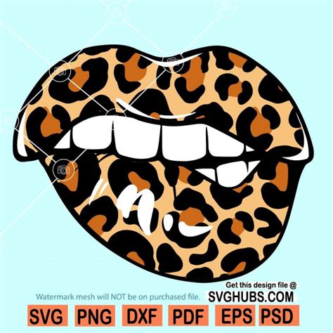 Leopard Prints Lips Svg Cheetah Prints Lips Svg Kiss Lips Svg